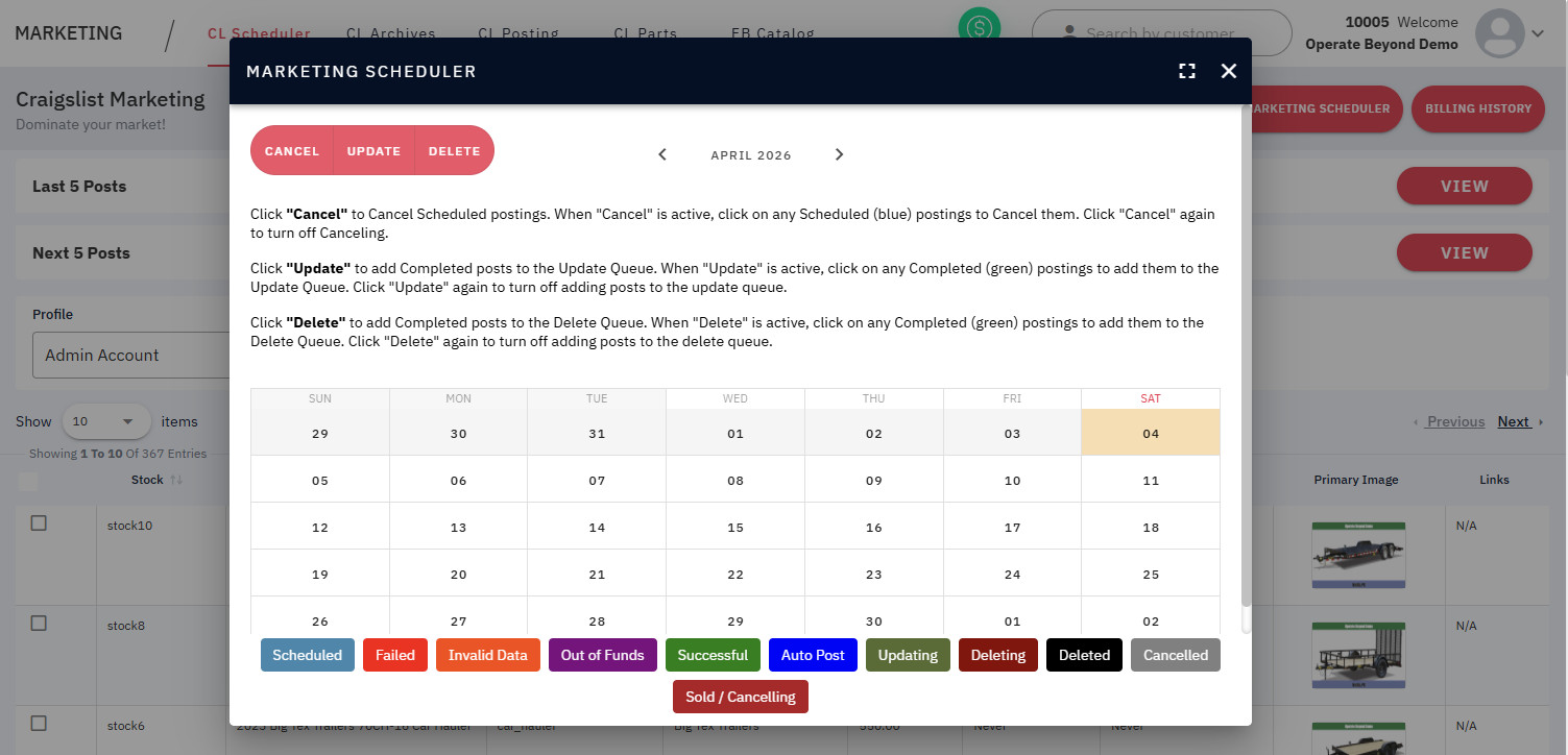Craigslist Scheduler