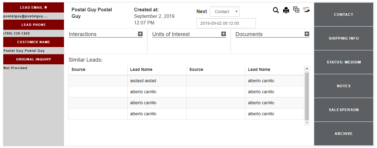Lead Details